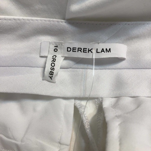 Derek Lam 10 Crosby Womens Cropped Pants Size 8 White High Rise Ankle Length‎ - Picture 5 of 7